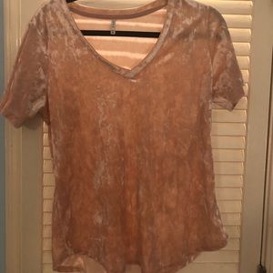 Pink velvet top